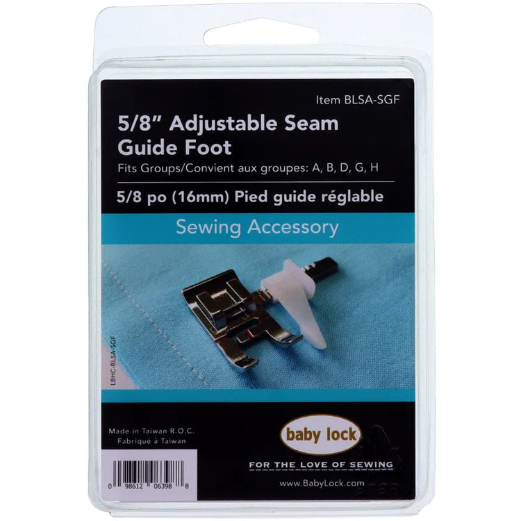 BABY LOCK 5/8" Seam Guide Foot #BLSA-SGF BROTHER SEWING MACHINE FOOT