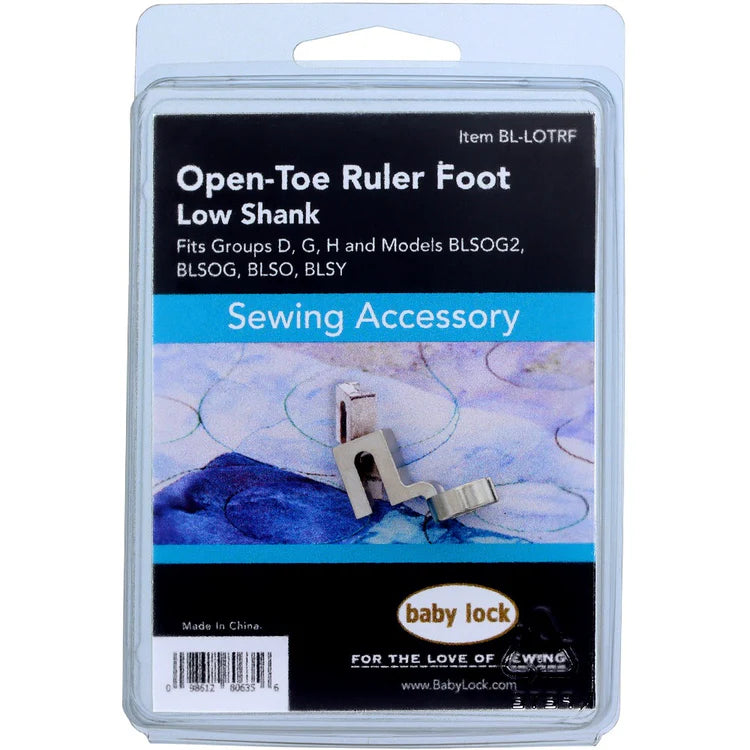 BABY LOCK OPEN-TOE RULER FOOT LOW SHANK BL-LOTRF
