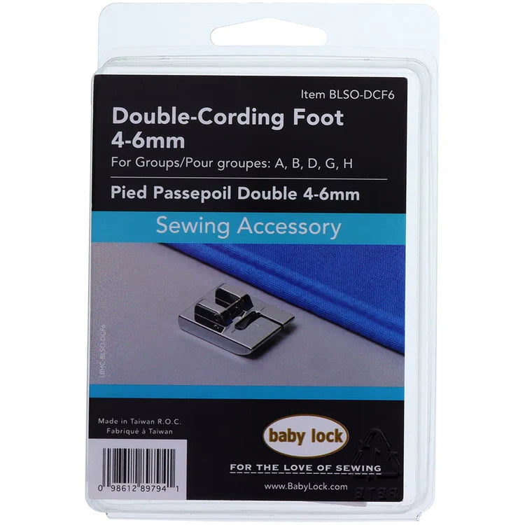 Baby Lock Double-Cording Foot 4-6mm BLSO-DCF6