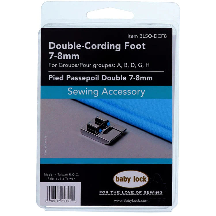 Baby Lock Double-Cording Foot 7-8 mm BLSO-DCF8