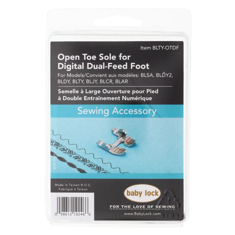 BABY LOCK OPEN TOE SOLE FOR DIGITAL DUAL-FEED FOOT BLTY-OTDF