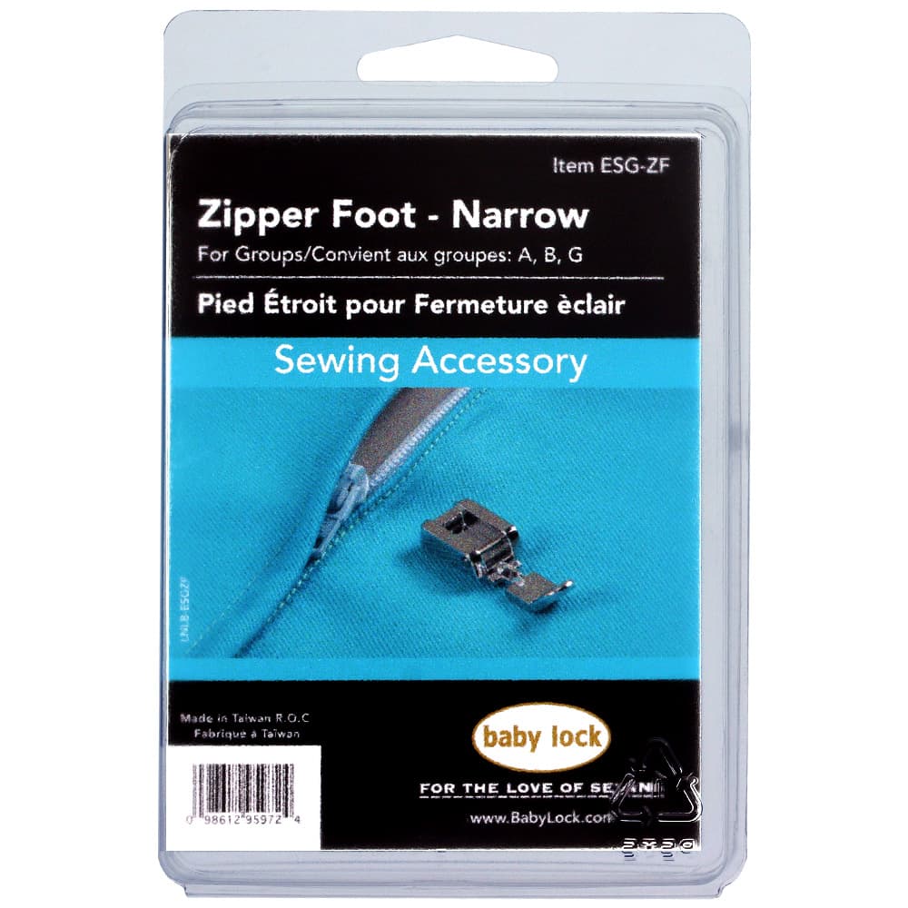Baby Lock Zipper Foot-Narrow ESG-ZF