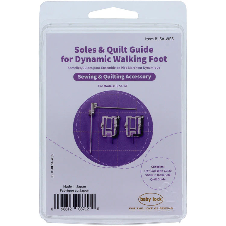 BABY LOCK SOLES & QUILT GUIDE FOR DYNAMIC WALKING FOOT BLSA-WFS