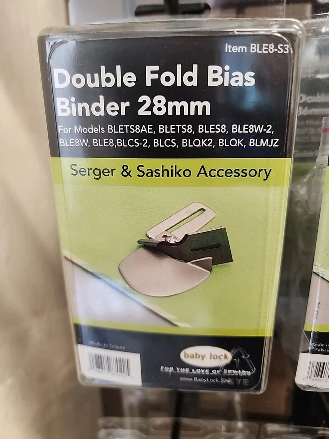 BABY LOCK BIAS BINDER SERGER AND SASHIKO ACCESSORY DOUBLE 28mm