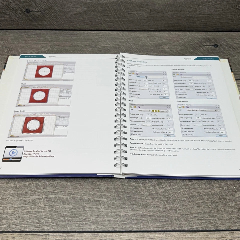 R & K FLORIANI "MY DECORATIVE QUILTER" SOFTWARE MANUAL AND DVD VIDEO LESSON