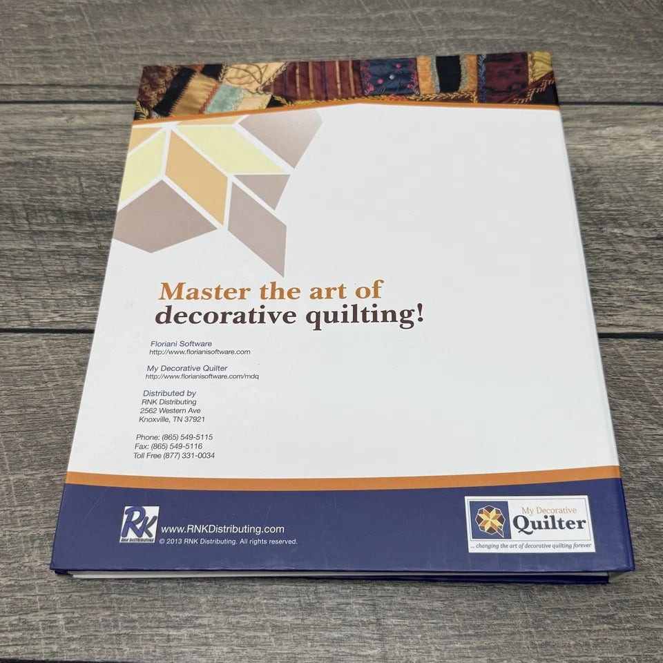 R & K FLORIANI "MY DECORATIVE QUILTER" SOFTWARE MANUAL AND DVD VIDEO LESSON